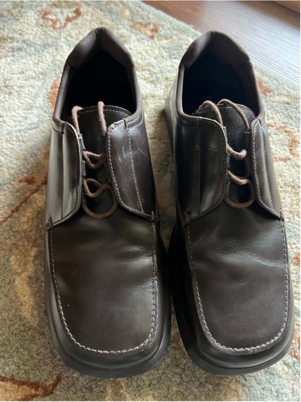 Unisex PRADA Brown Leather Loafers & Slip-Ons Size 5.5UK/8 US